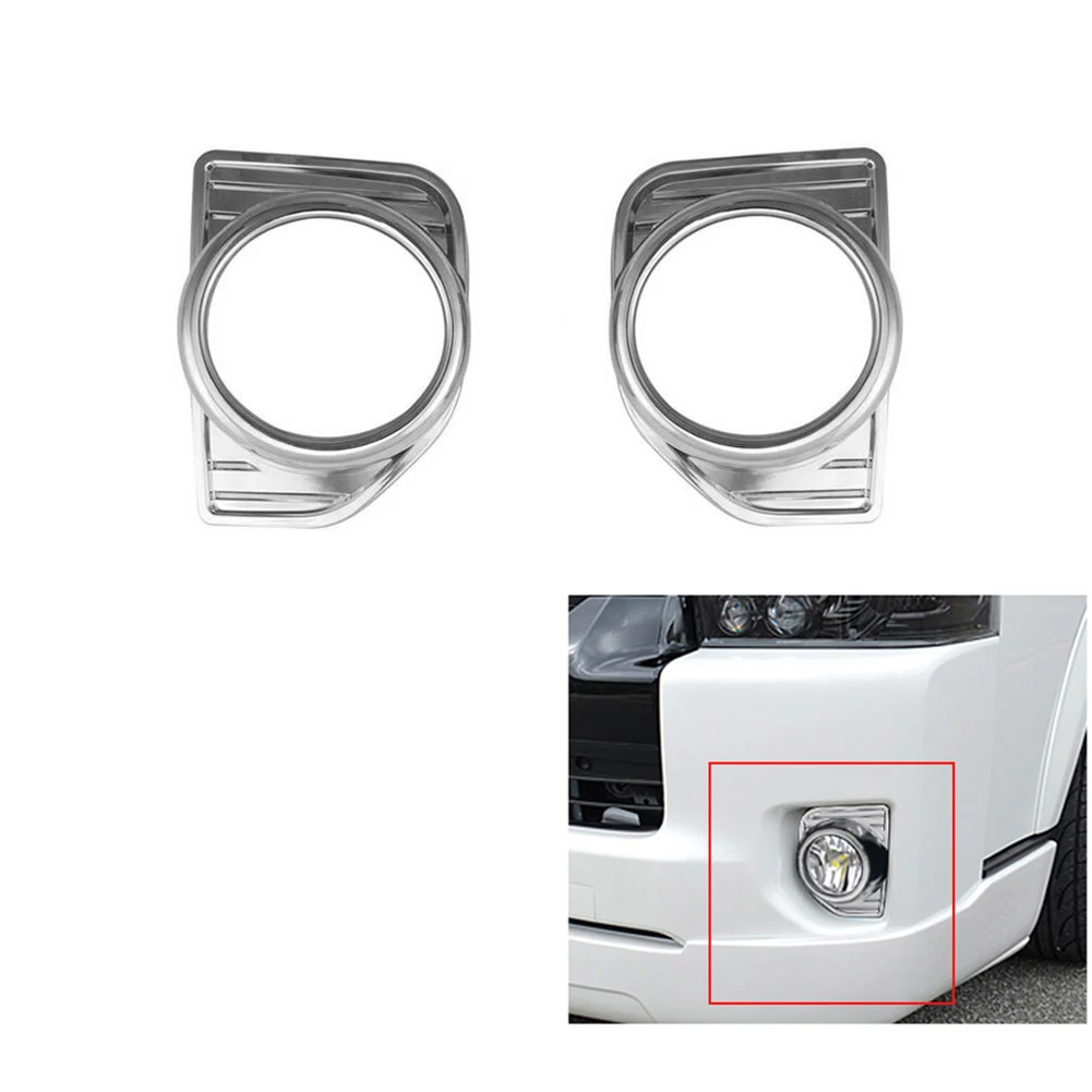 2Pcs Car Fog Lamp Cover Stickers Auto Decoration Trim ABS for Toyota Hiace 200 2014-2020 Car Accessories