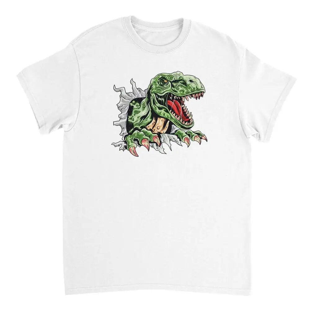 Heavyweight Cotton Dino T-Shirt - Relaxed Fit & Durable Design For Man Woman Short Summer Tees Casual Cotton Luxury Brand