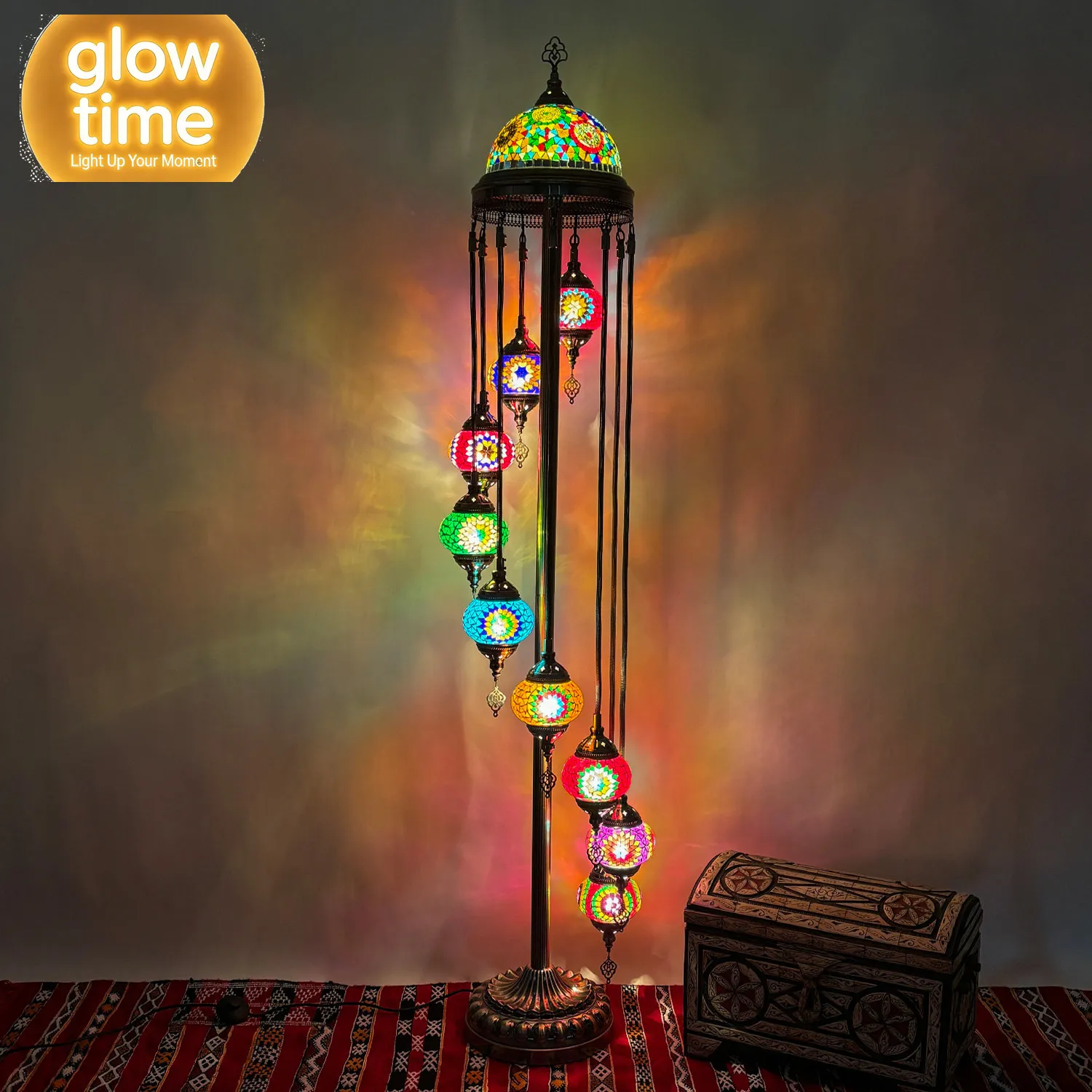 Turkish characteristic floor lamp ins Internet celebrity European American retro living room bedroom decoration floor lamp