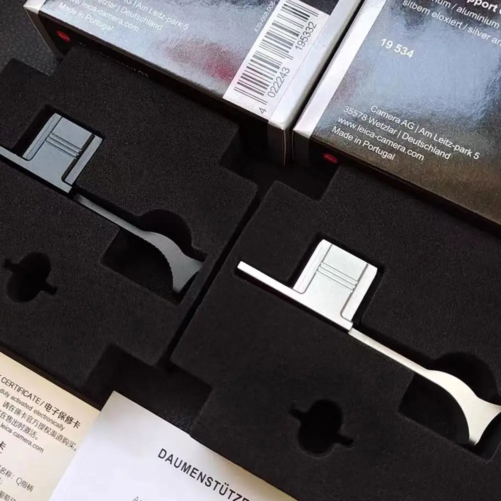 ด้ามจับนิ้วสำหรับกล้อง Leica Q3 ด้ามจับโลหะแบบ Hot Shoe สำหรับกล้อง Leica Q ด้ามจับนิ้วแบบ Hot Shoe โลหะ