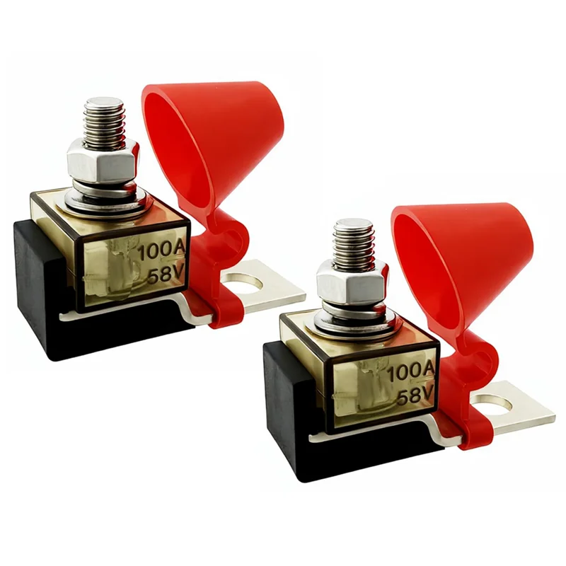 

PZHI-MRBF Terminal Fuses Block Kit-For Boats, Marine, Rvs, Solar Systems Compatible 58V DC Max/IP66 Waterproof 2Pcs 100Amp