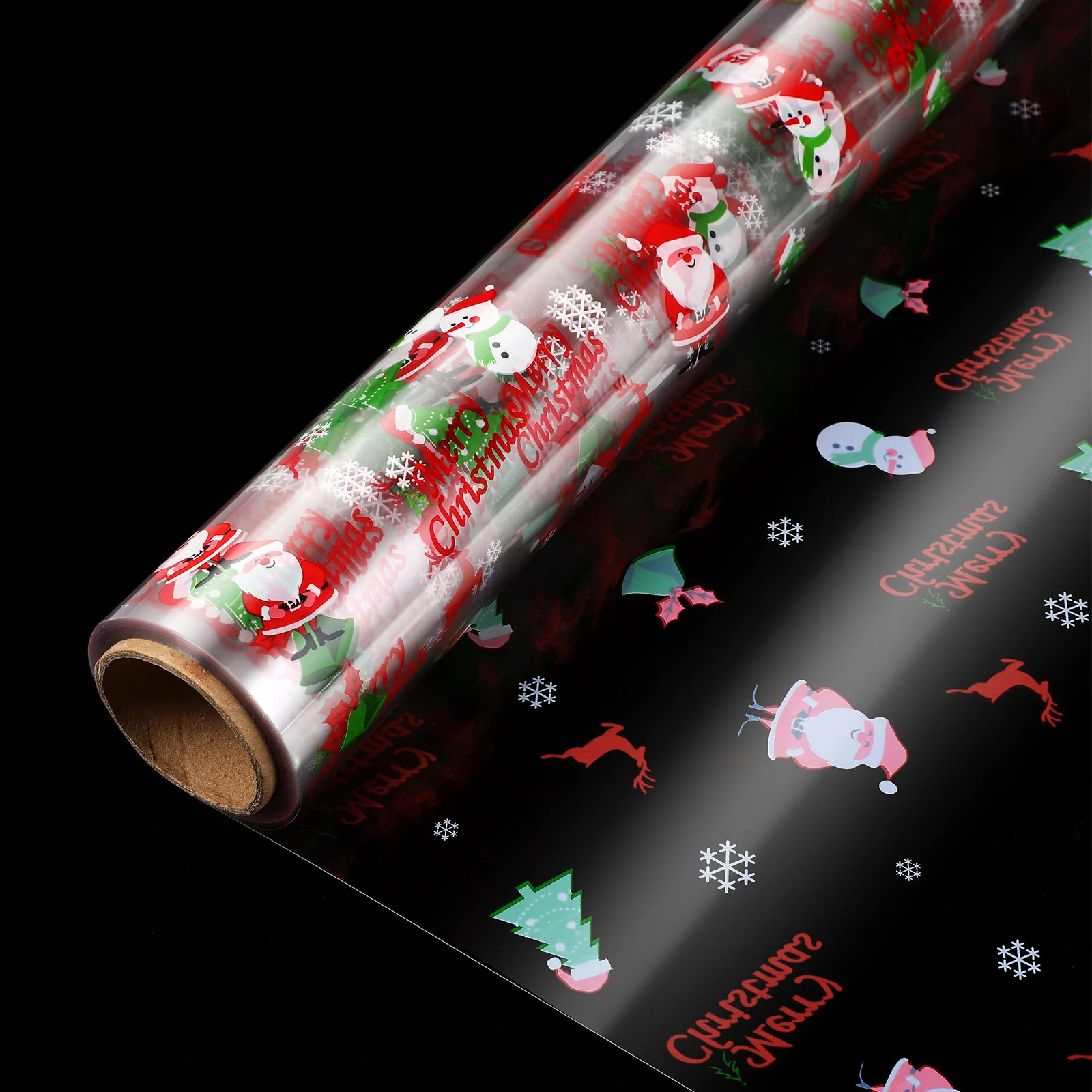 STOBOK Transparent Cellophane Paper 25 Mil Xmas Wrapper Packing Paper Decorative Cellophane Wrapping Sheet Roll Gifts Baskets O