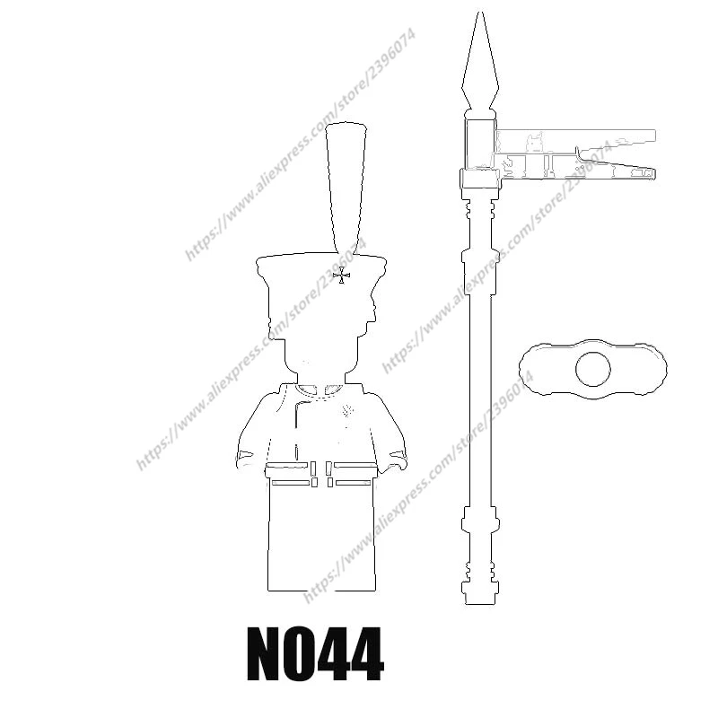 액션 피규어 빌딩 블록 장난감 시리즈, N037, N038, N039, N040, N041, N042, N043, N044, 1 개