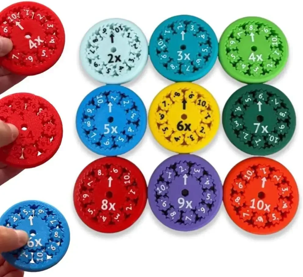 Spinners de matemáticas Fidget, hecho educativo de matemáticas Fidget Spinners-aprender división y multiplicación, perfecto para stimmer y Fidgeters