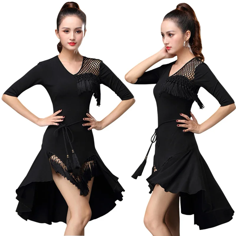 2024 Party Costume Latin Waltz Ballroom Dance Dress Dancing Competition Practice Wear Standard Stage Performence Tango Clothing