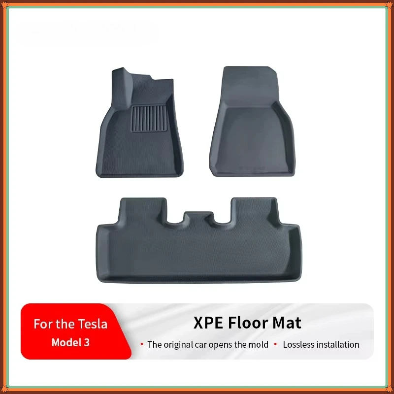 Fits Tesla Highland 2024-2026Model 3 – Lightweight XPE Car Mats, Waterproof & Easy-Clean Design