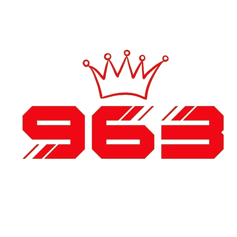 الكرتون سيريا خريطة 963 سيارة ملصق دراجة نارية خوذة سباق الكمبيوتر المحمول جذع الجسم نافذة السيارة مقاوم للماء شارات الفينيل ديكور