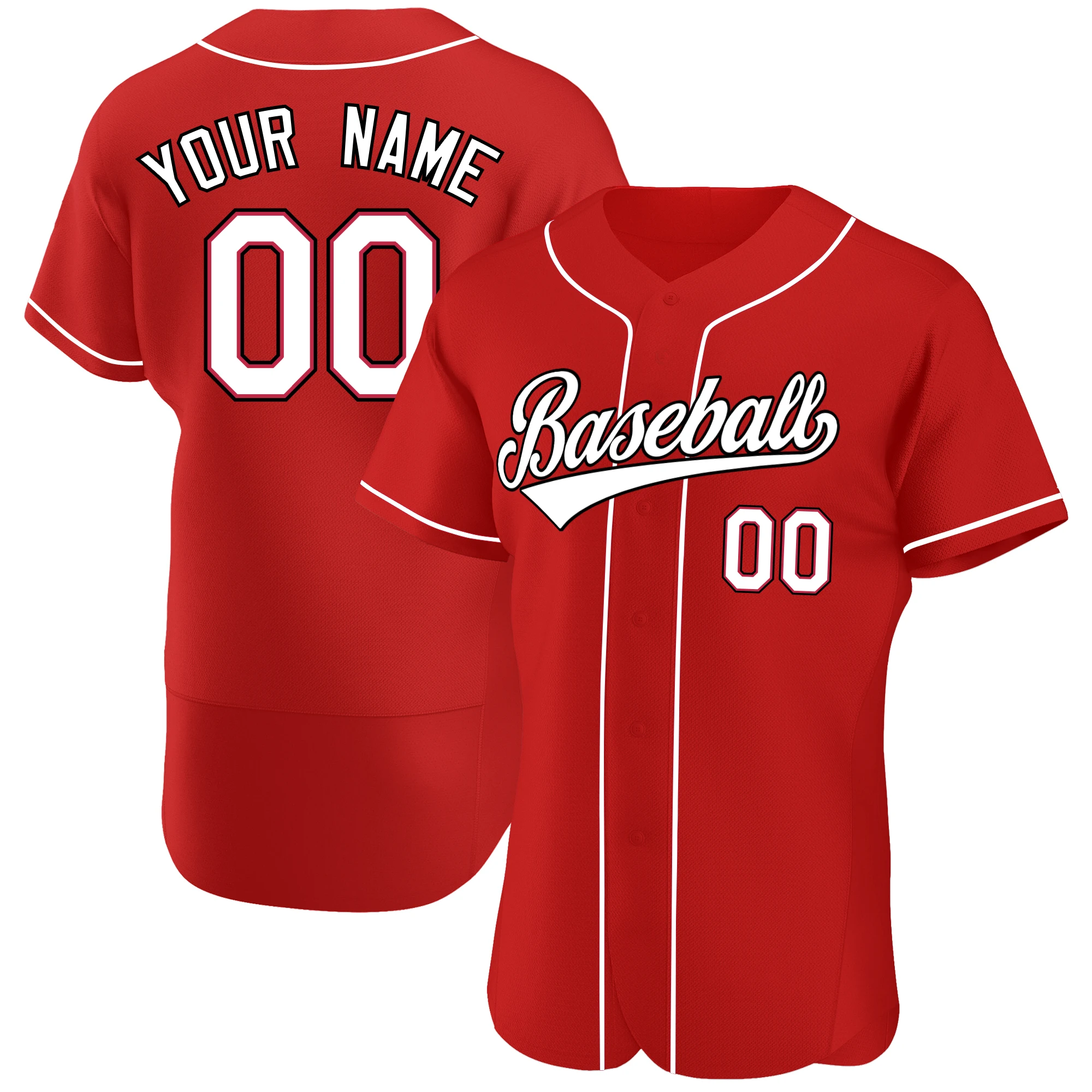 

Custom Baseball Jersey Personalized Printed Name/Numbers Button-Down Washable Tee Shirts Game Fans Best Gift Outdoors/Indoors