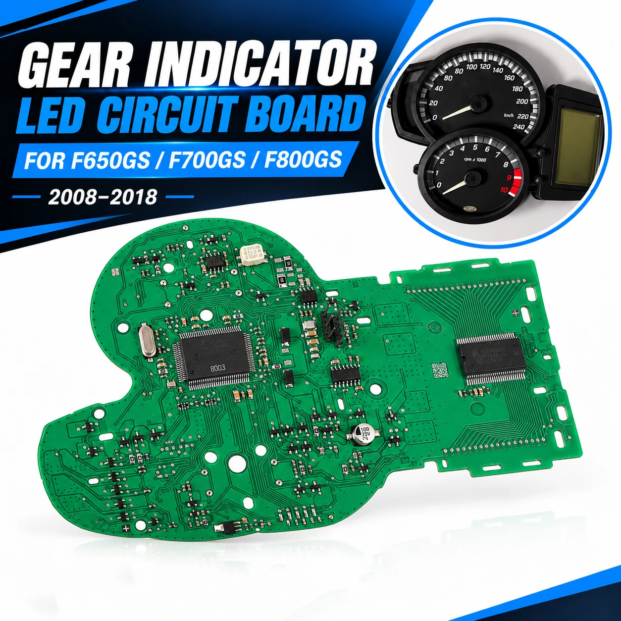  Motorcycle LED Speedometer Instrument Cluster Circuit Board Compatible With BMW F650GS F700GS F800GS 2008-2018 Accessories