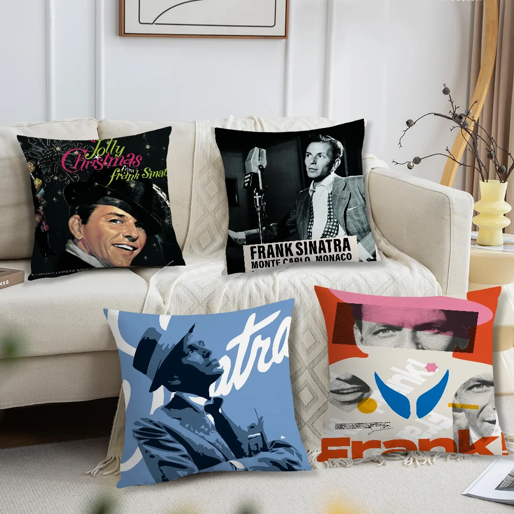 Singer Comfortable soft Pillow Case for Sofa Living Room Home office F-Frank Decor and S-Sinatra Protective Covers