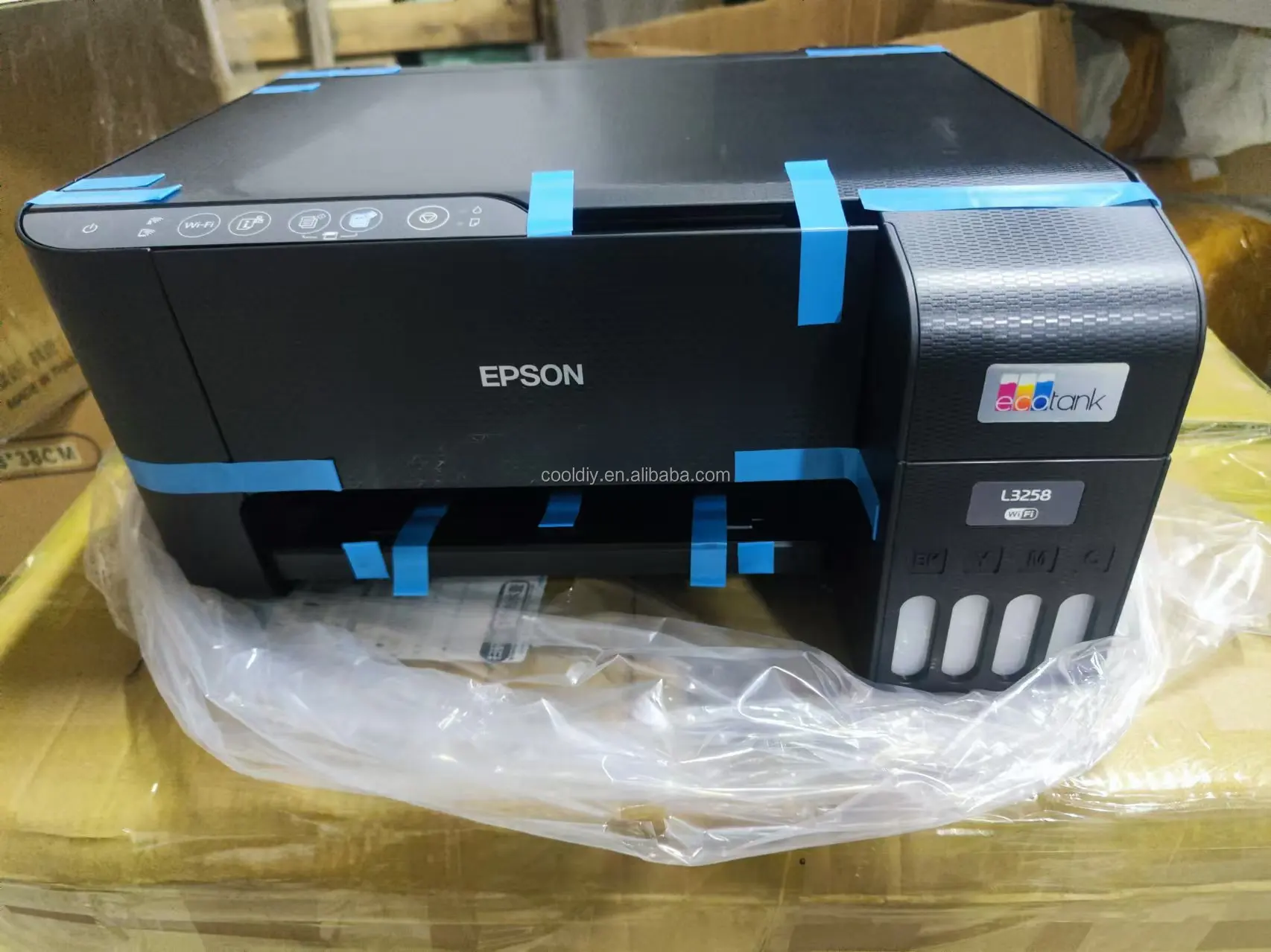 STLF طابعة نافثة للحبر عالية الجودة L3258 طابعة نافثة للحبر 4 ألوان A4 التسامي الطباعة الرقمية التسويق اللاسلكية لوحة المفاتيح الساخنة Pape