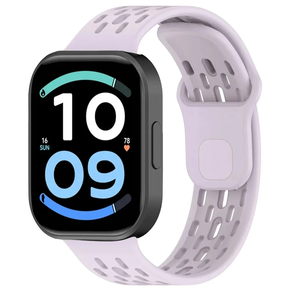 Sport-Silikonarmband für Redmi Watch 6 Active-6 Lite/6 5 4 Atmungsaktiver Stil Verstellbares Armband für Xiaomi Mi Band 10-9-8 Pro – Detail 16
