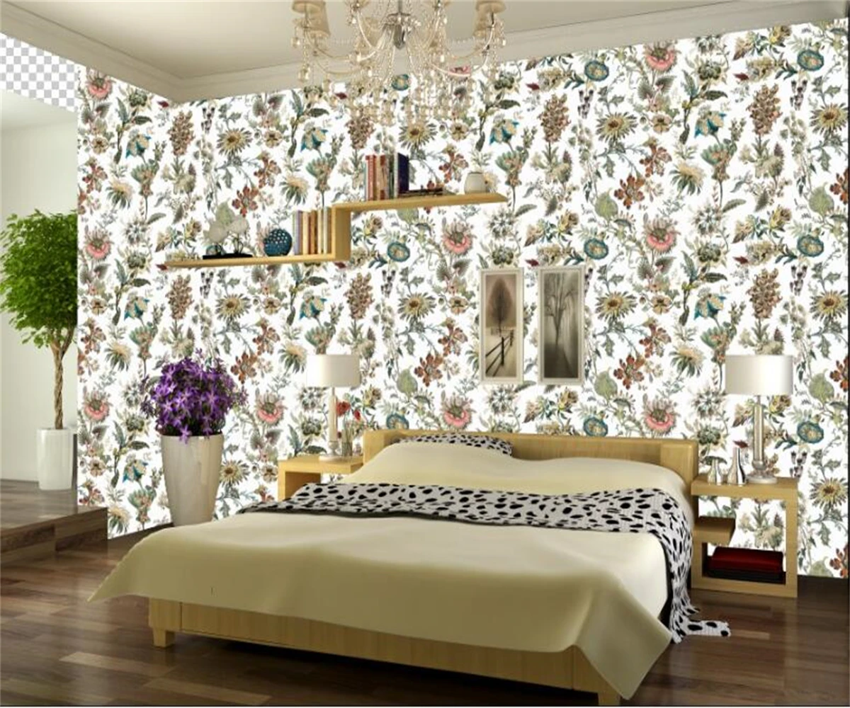 beibehang Customize the latest bedroom and living room decorative paintings, abstract leaf and plant background wallpaper