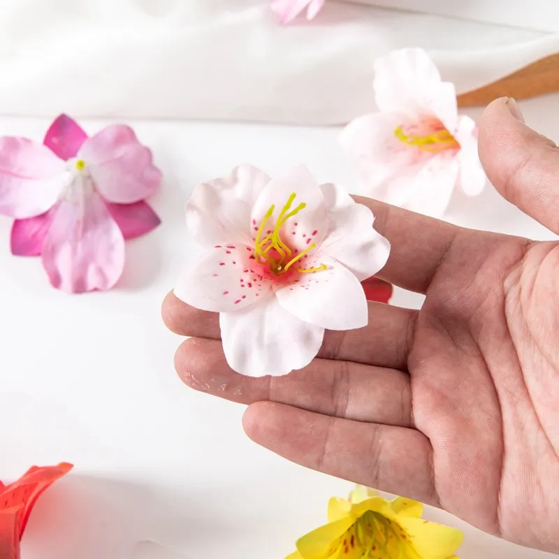 10 Stück künstliche Blumen aus Seide, Schmetterling, Orchidee, Hochzeit, Zuhause, Outdoor, Bogen, Dekoration, Zubehör, Brosche, DIY-Weihnachtskranz – Detail 7