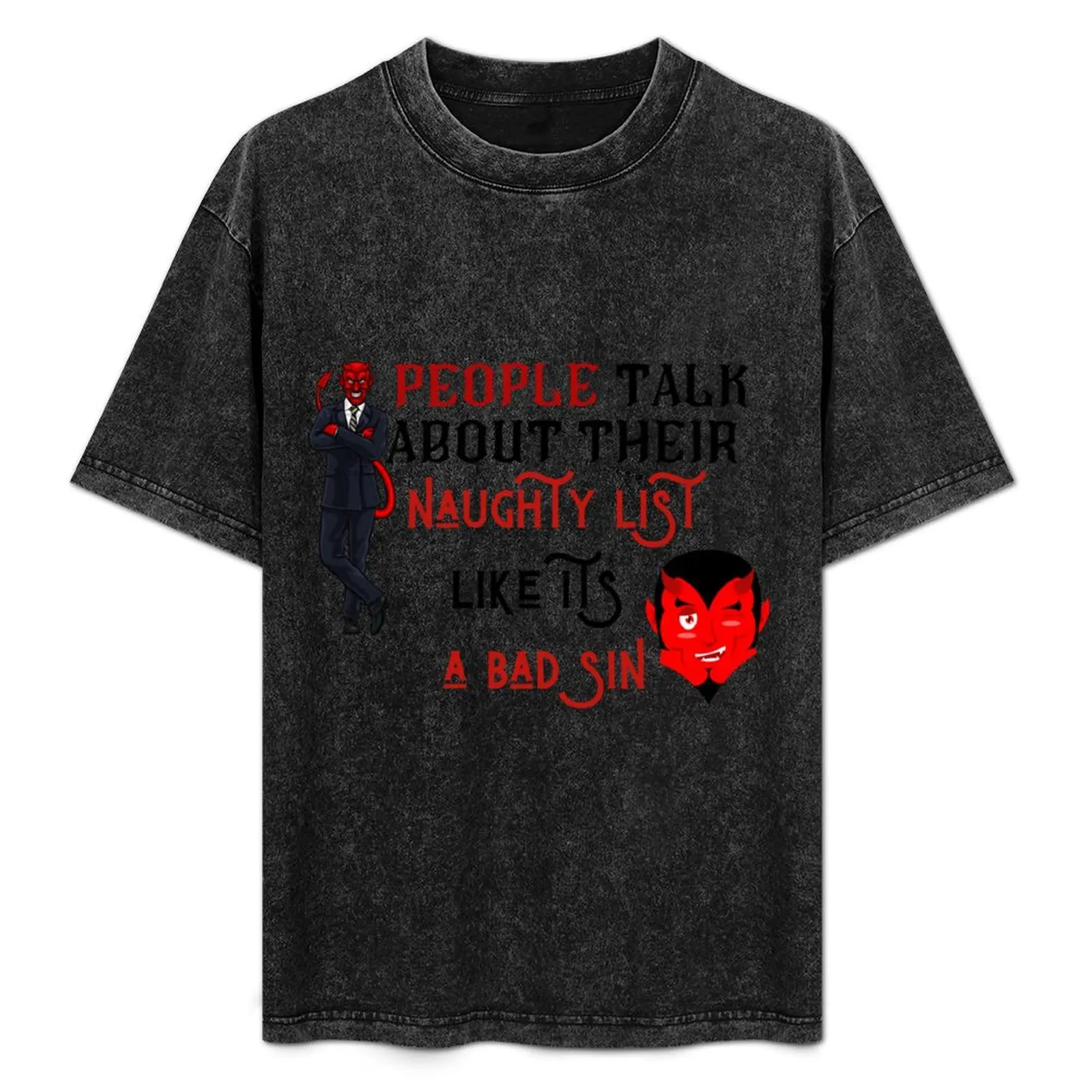 

EMBRACE YOUR NAUGHTY LIST T-Shirt Retro Style Print Casual Top
