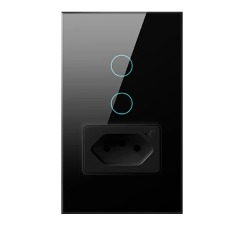 

ABCL Tuya Brazil Wifi Smart Switch With Socket, Touch-Sensor Smart Home Interruptor Wall Switch Work For Google Home