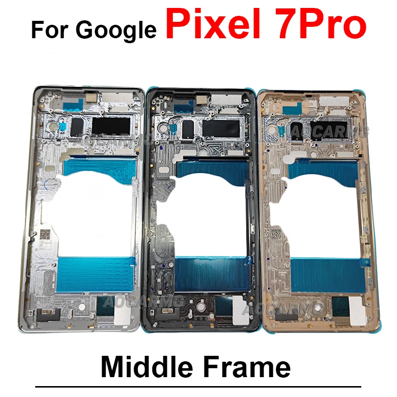 For Google Pixel 7 7Pro Pro Middle Frame With Side Keys Camera Cover Replacement Parts