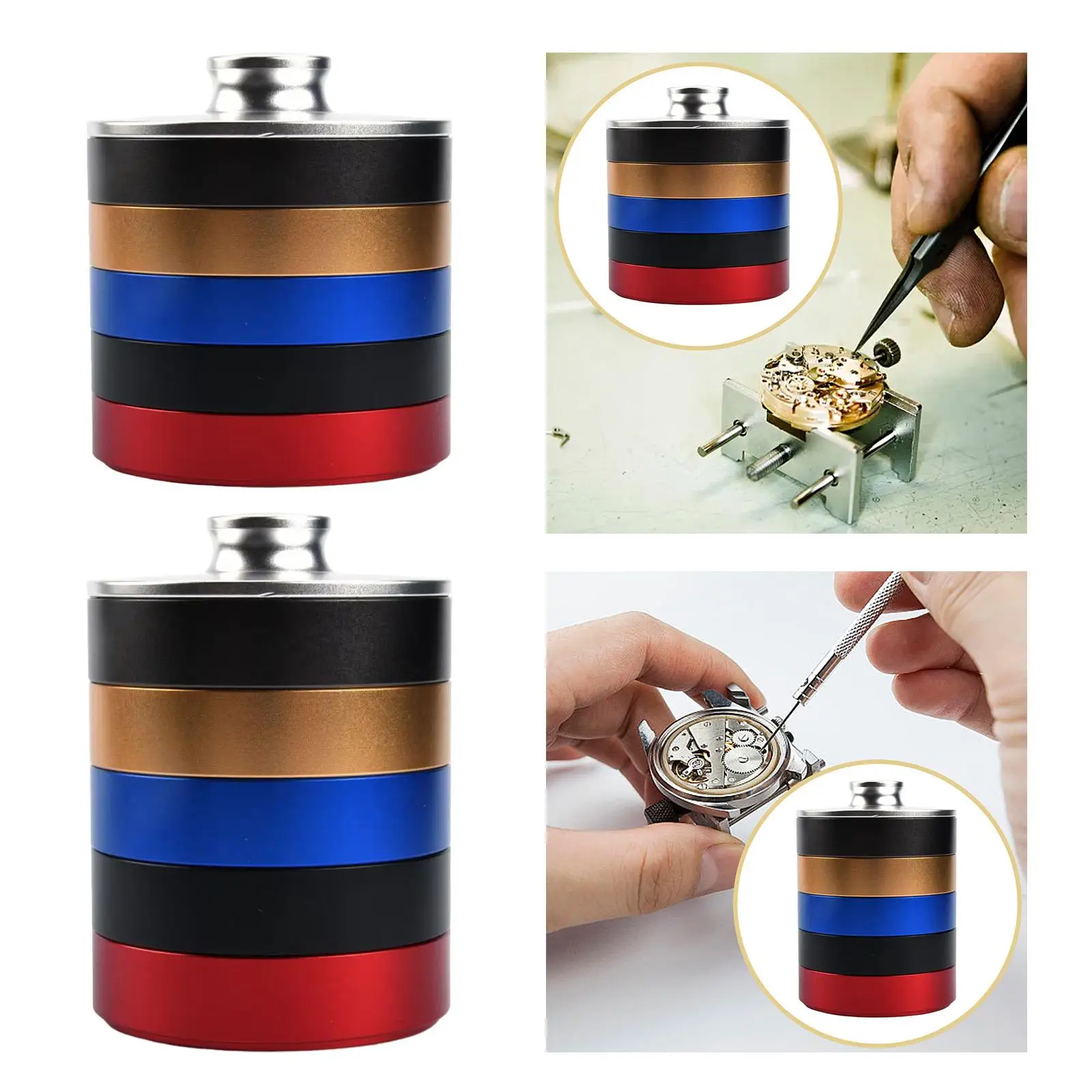 Watch Oil Jar Watch Oil Holder Cup with Lid Lightweight Watch Oil Cleaning Pot Watch Oil Cup for Watch Repair and Maintenance image 3