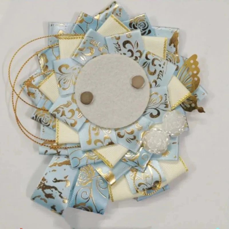 Luxury Anime Cosplay Crafts Ita Bags Accessories Ribbon Bow Badge Rosette Lolita Gadget Quadratic Element