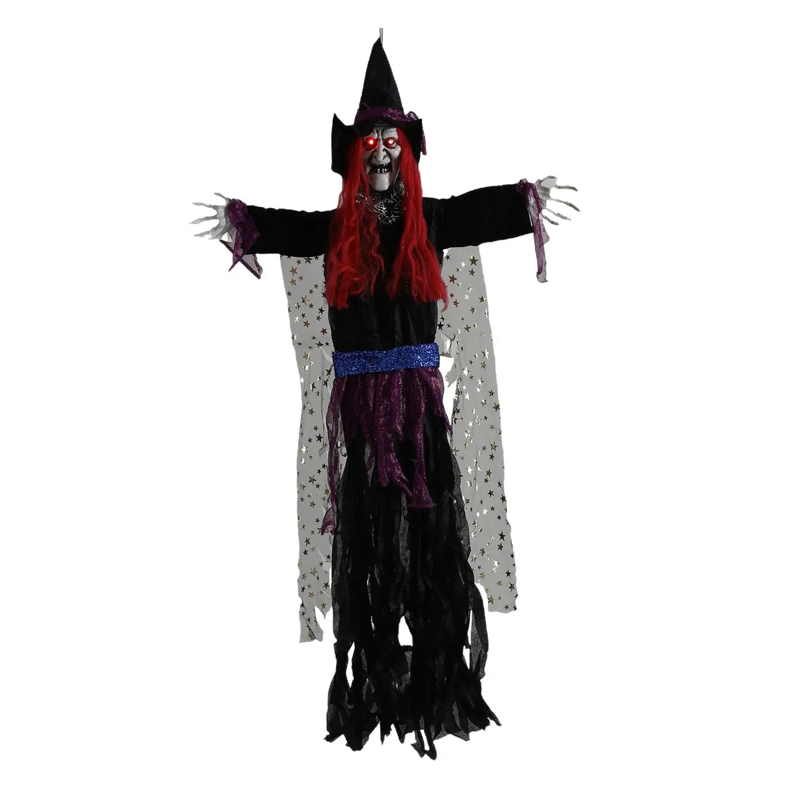 Pendurado bruxa decoração de halloween decoração voadora multifuncional assustador presente diy