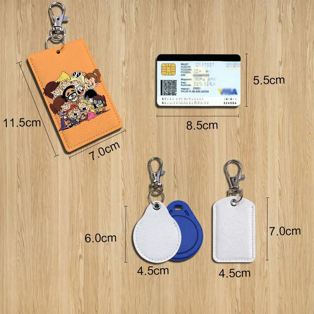 Ronnie Anne Santiago Loud House Keychain Holder Suitable For Subway Bank Card Bus Card Case Badge Holder Wallet Card Textured
