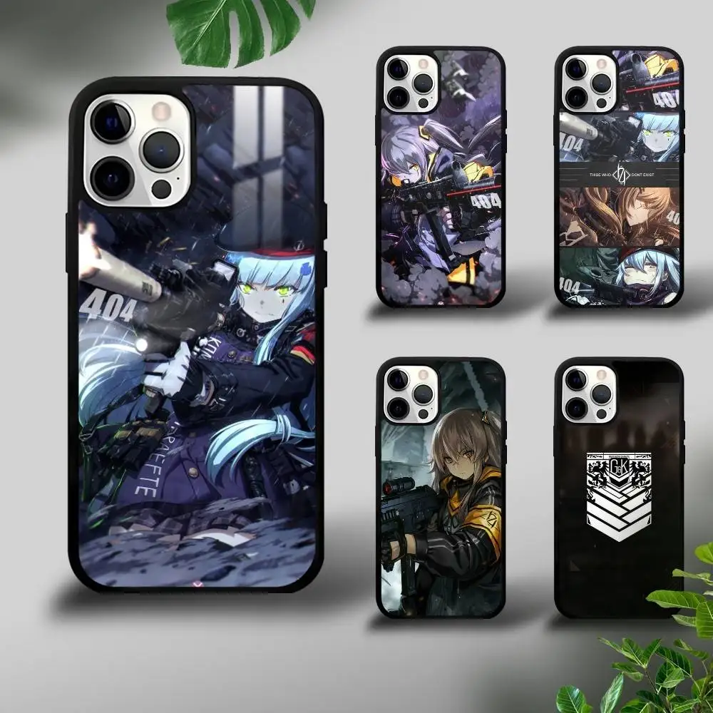 

Girls F-Frontline Ump45 Phone Case For IPhone 16 15 14 13 12 11 Pro Max Plus Mini Plus Hard Mirror Surface Protect Funda