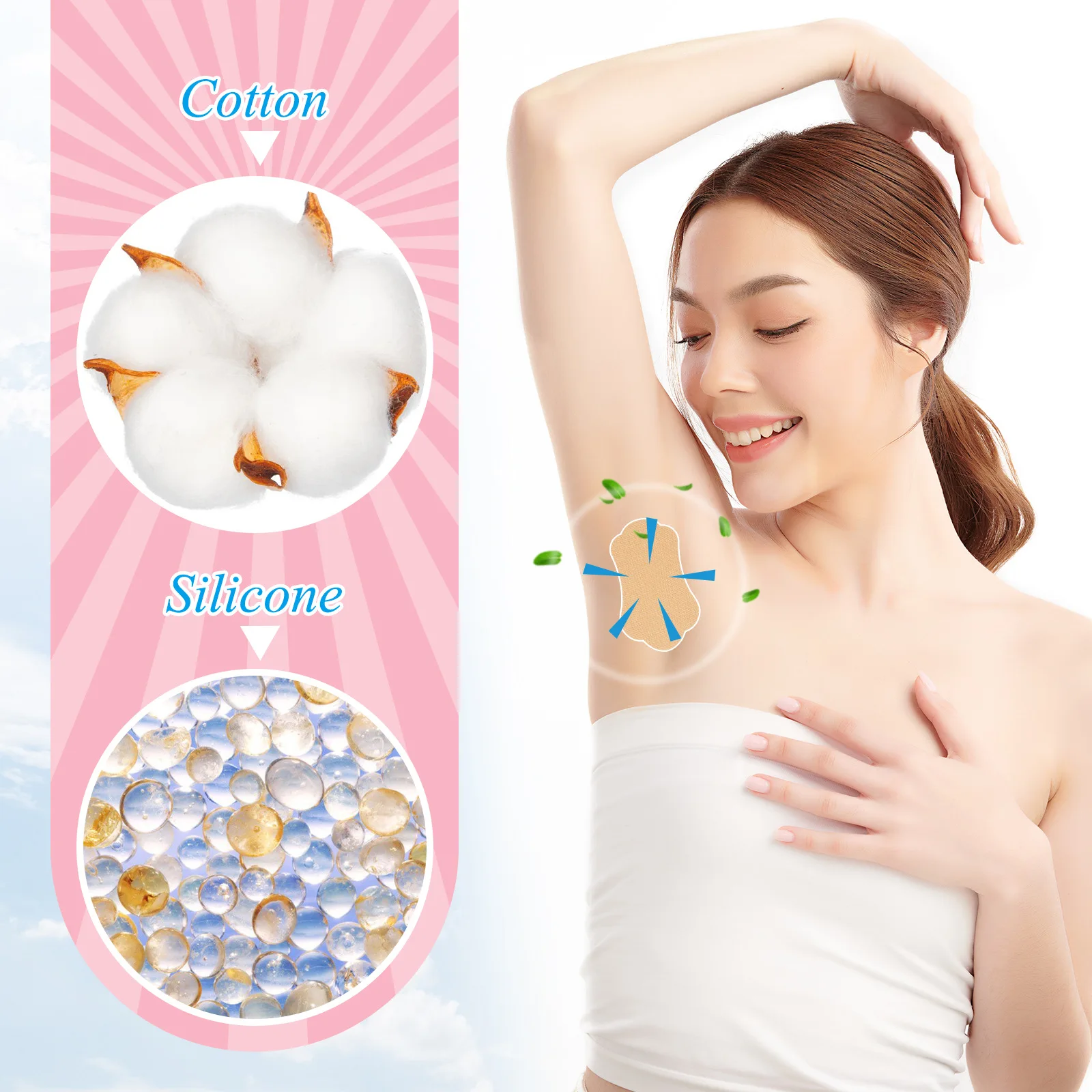 28 pcs/box Disposable Underarm Strong Absorbing Sweat Armpit Antiperspirant Sticker Anti Sweat Pads Deodorants For Women and Men