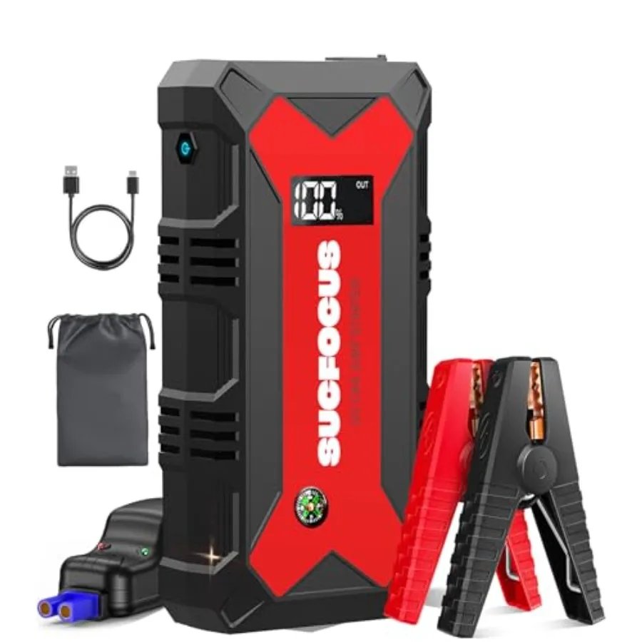 

Portable Car Battery Jump Starter with 4000A Peak Current for Vehicles up to 9.0L Gasoline or 7.0L Diesel Engines Includes Jump
