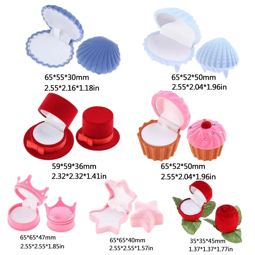 Schöne Paket Display Geschenk Halter Ohrringe Halskette Halter Ehering Boxen Samt Schmuck Box Armband Container