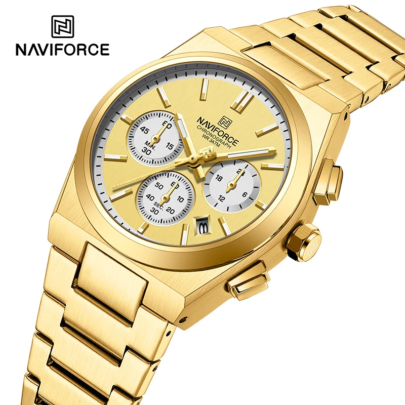 

Top Brand NAVIFORCE Women and Men Watches Luxury Quartz Waterproof Couple Wristwatch Stainless Steel Strap Clock Gift for Lover