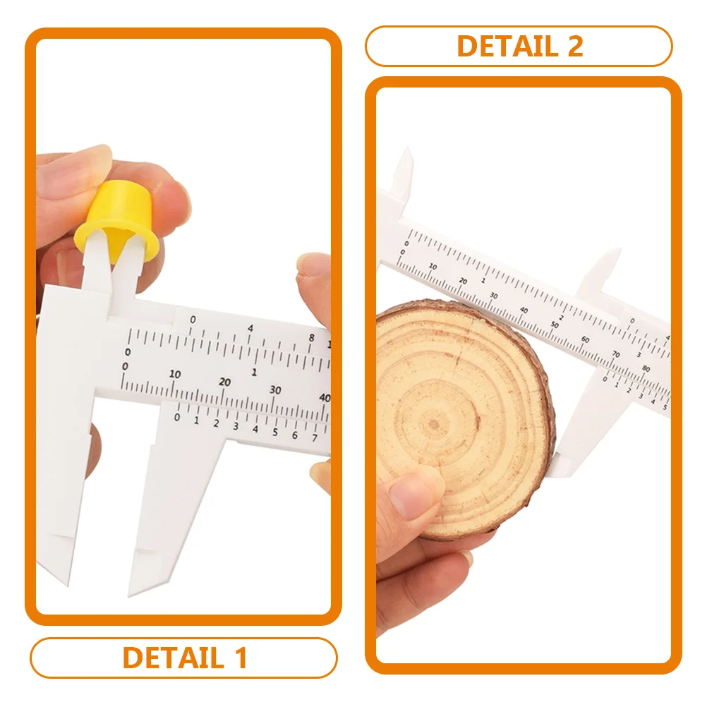 ไม้บรรทัดวัดคิ้วแบบสองสเกล คาลิปเปอร์ขนาดเล็กสำหรับเครื่องมือแต่งหน้า ทำเครื่องหมายได้ชัดเจน น้ำหนักเบา ดีไซน์ขนาดมินิ