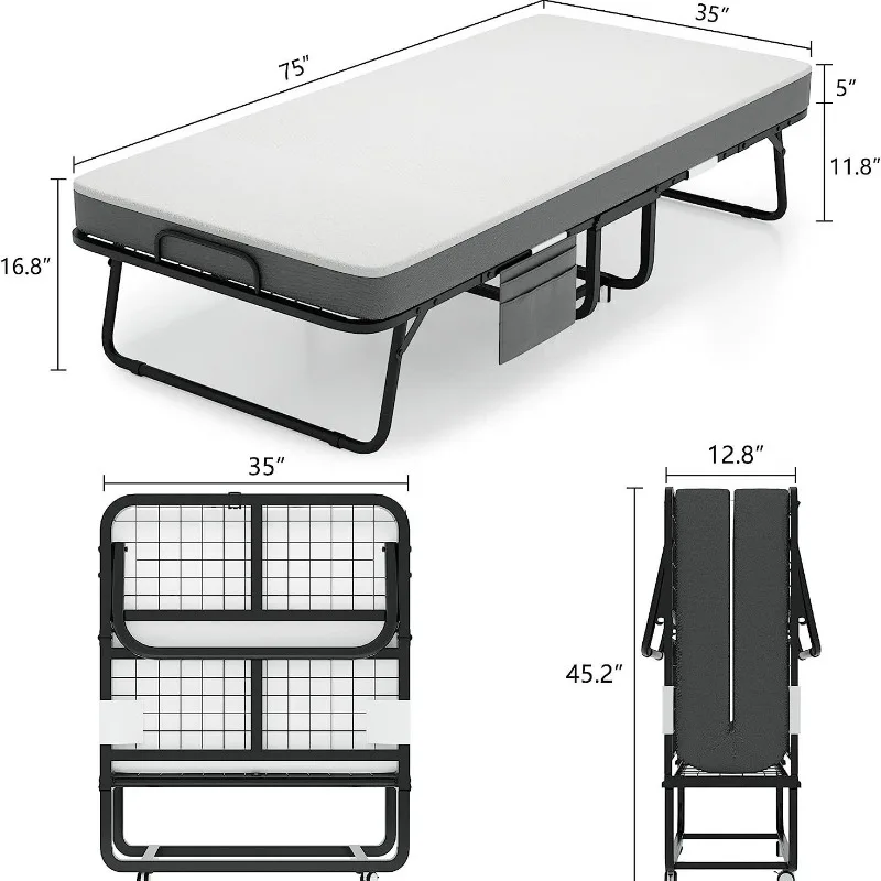Amazon cama plegable oficina hogar individual simple almuerzo descanso reclinable silla para la siesta acompañante cama pequeña comercio exterior