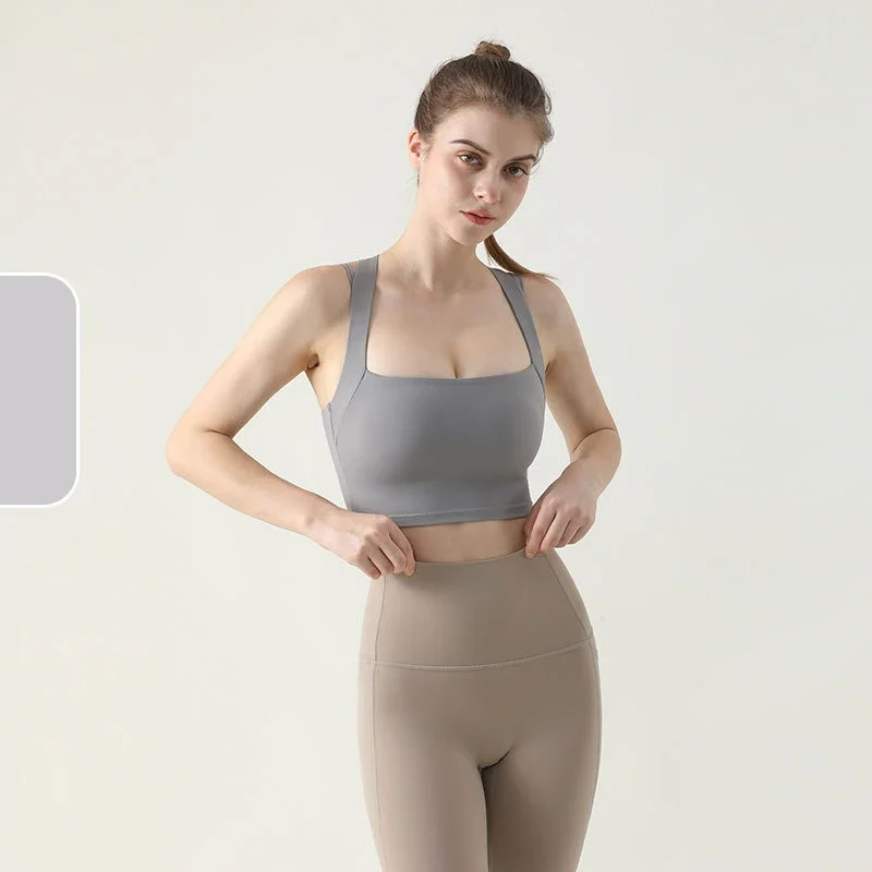 Sports bra women\'s new summer Shockproof Bra  Women Yoga Clothes Cross Back Yoga Bra Crop Top Quick-Drying Workout Fitness Bra