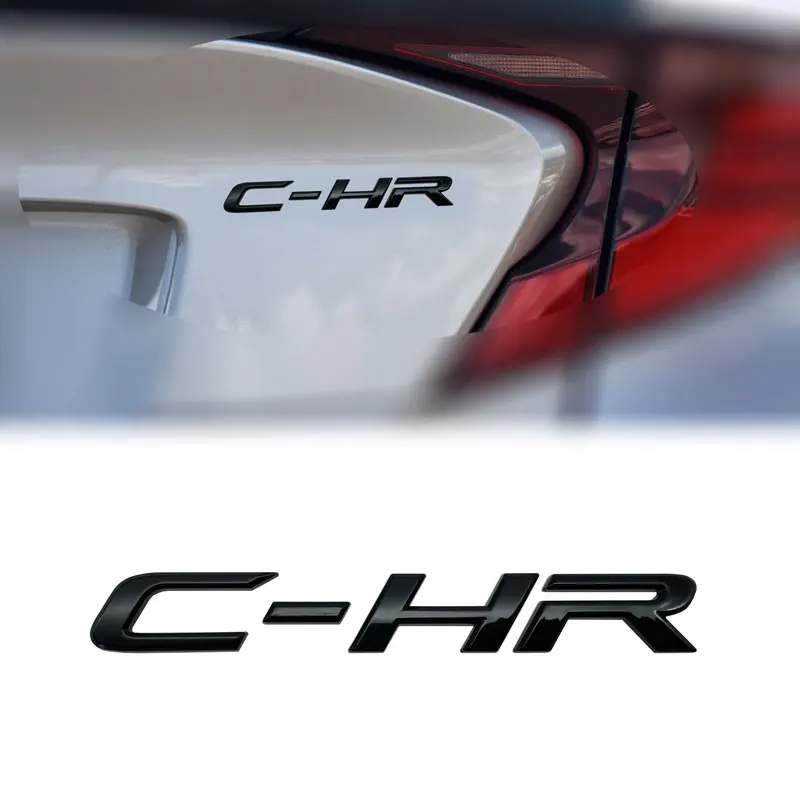 For TOYOTA CHR C-HR Logo Prado RAV4 Camry Yaris Car Letter Rear Trunk Decals Emblem Badge ABS Sticker Car Styling Accessories