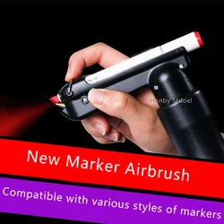 Marcador airbrush conjunto modelo de pulverização graffiti portátil portátil carregamento airbrush kits modelo plástico diy hobby ferramenta coloração