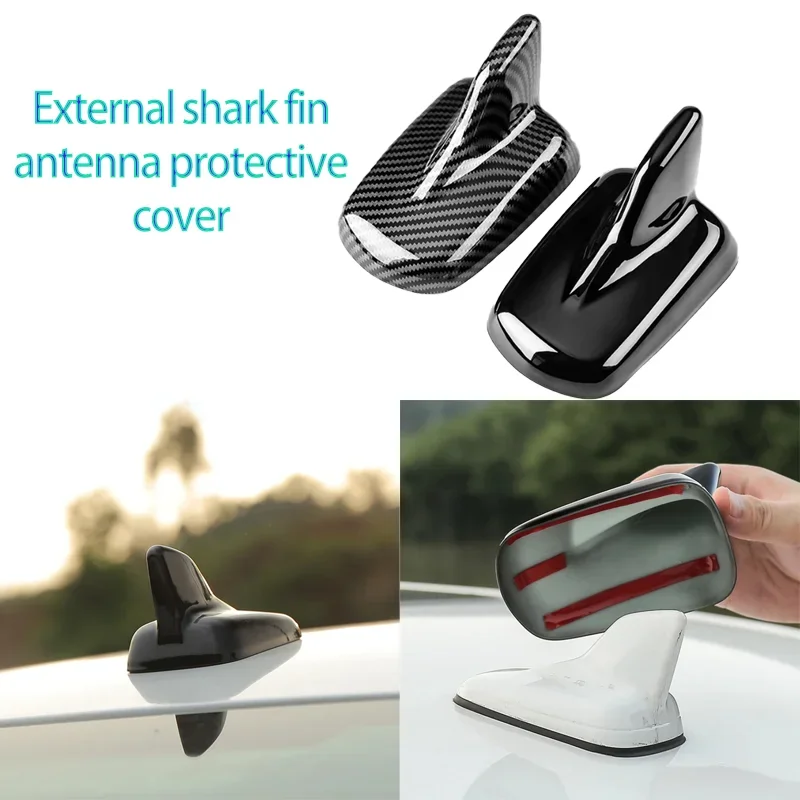 لأودي A4 A5 2017- 2020 ، Q5 2017-2024 4M ألياف الكربون ABS هوائيات سقف السيارة زعنفة القرش إشارة غطاء الكسوة الجوية ملحق
