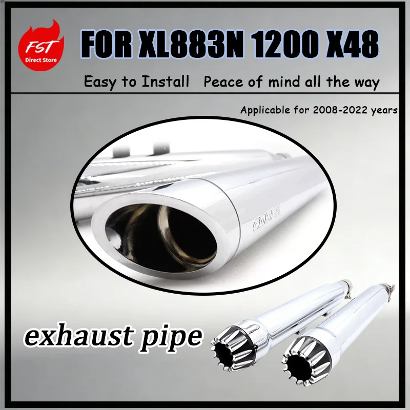 For Cobra Slip-on Exhaust XL883N 1200 X48 2008-22 Classic Horse-Shell Sound Corrosion-Resistant Metal Shell Modified Motorcycle