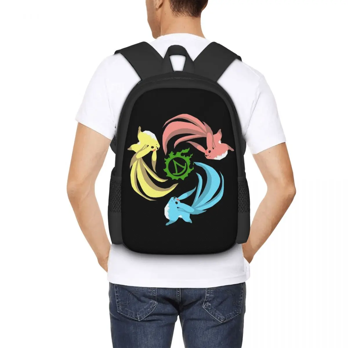 Ffxiv Summoner - Carbuncles Student Backpack School Bag Hiking Travel Daypack for Men Women Fashion Bookbag Shoulder Bags