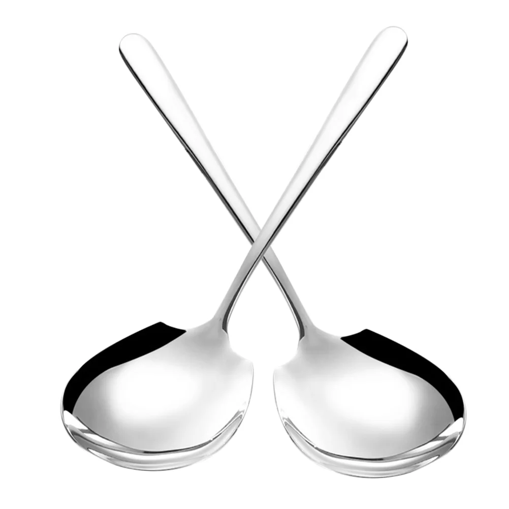 

2Pcs Stainless Serving Utensils Serving Spoon Large Size Handle Utensils for Buffet Home Hotel Restaurant Kitchen