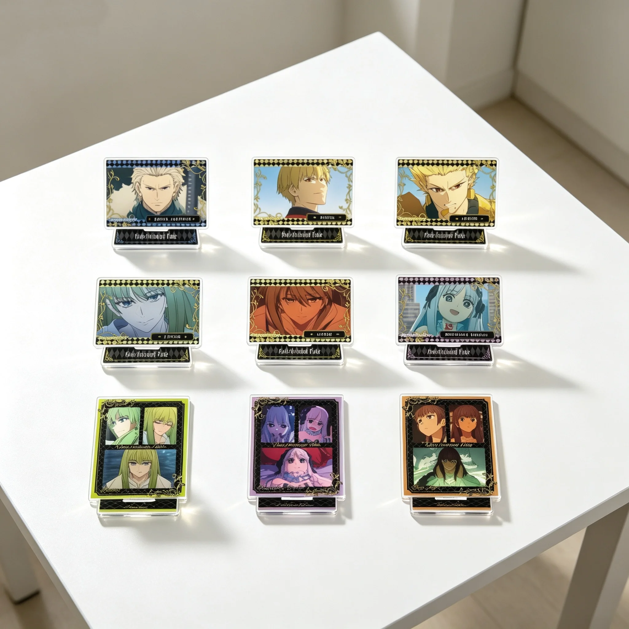Anime Fate/strange Fake Hansa Cervantes Rectangle Scene Drawing Acrylic Stand Model Plate Keychains Desk Decorations