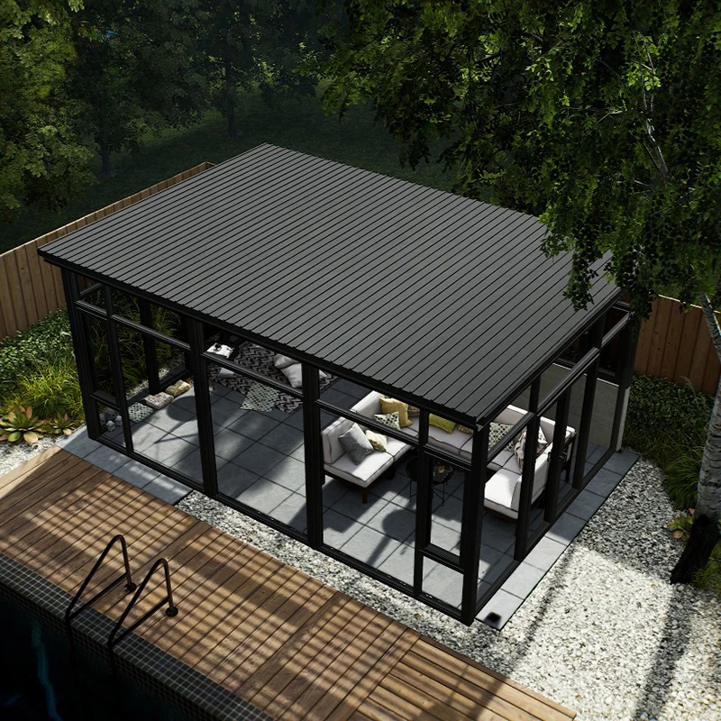 Aluminum Alloy Insulation Panels for Home Improvement Waterproof Sunscreen Gazebo Canopy Sunroom Great Wall Style
