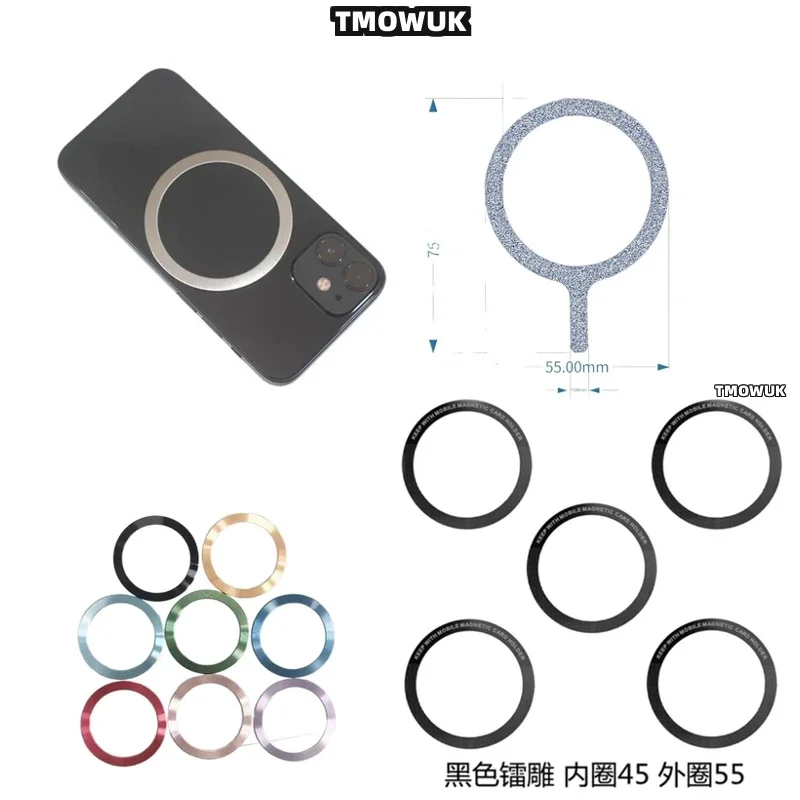 Für Samsung Galaxy S25 S21 S22 S23 S24 Ultra Note 10 Für Magsafe - Starke Haftung Metallplatten-Ring-Aufkleber für Kabelloses Laden