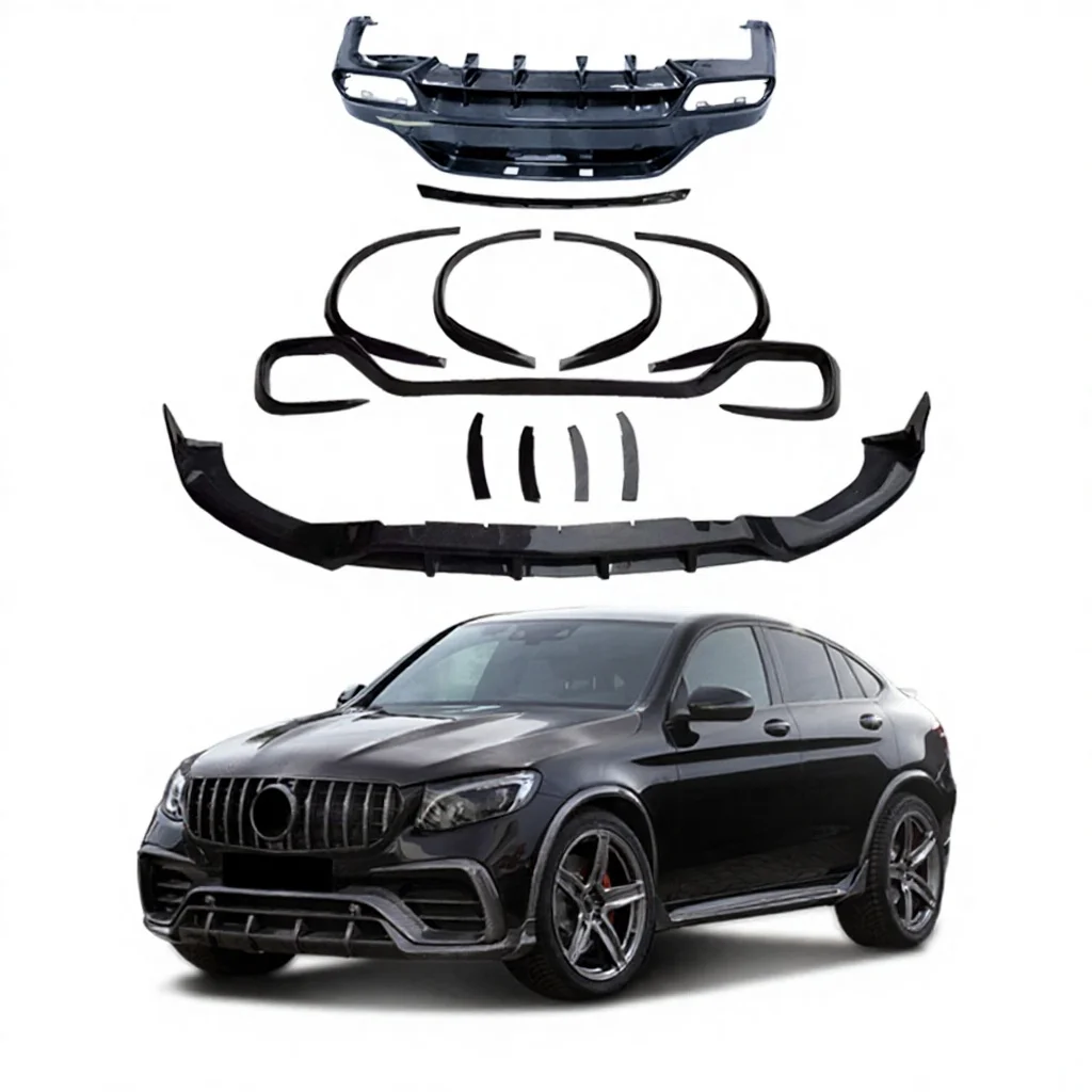 

T Style Conversion Body Kit for GLC Coupe Modified Auto Parts Carbon Fiber Front Lip Diffuser Wheel Brow Spoiler