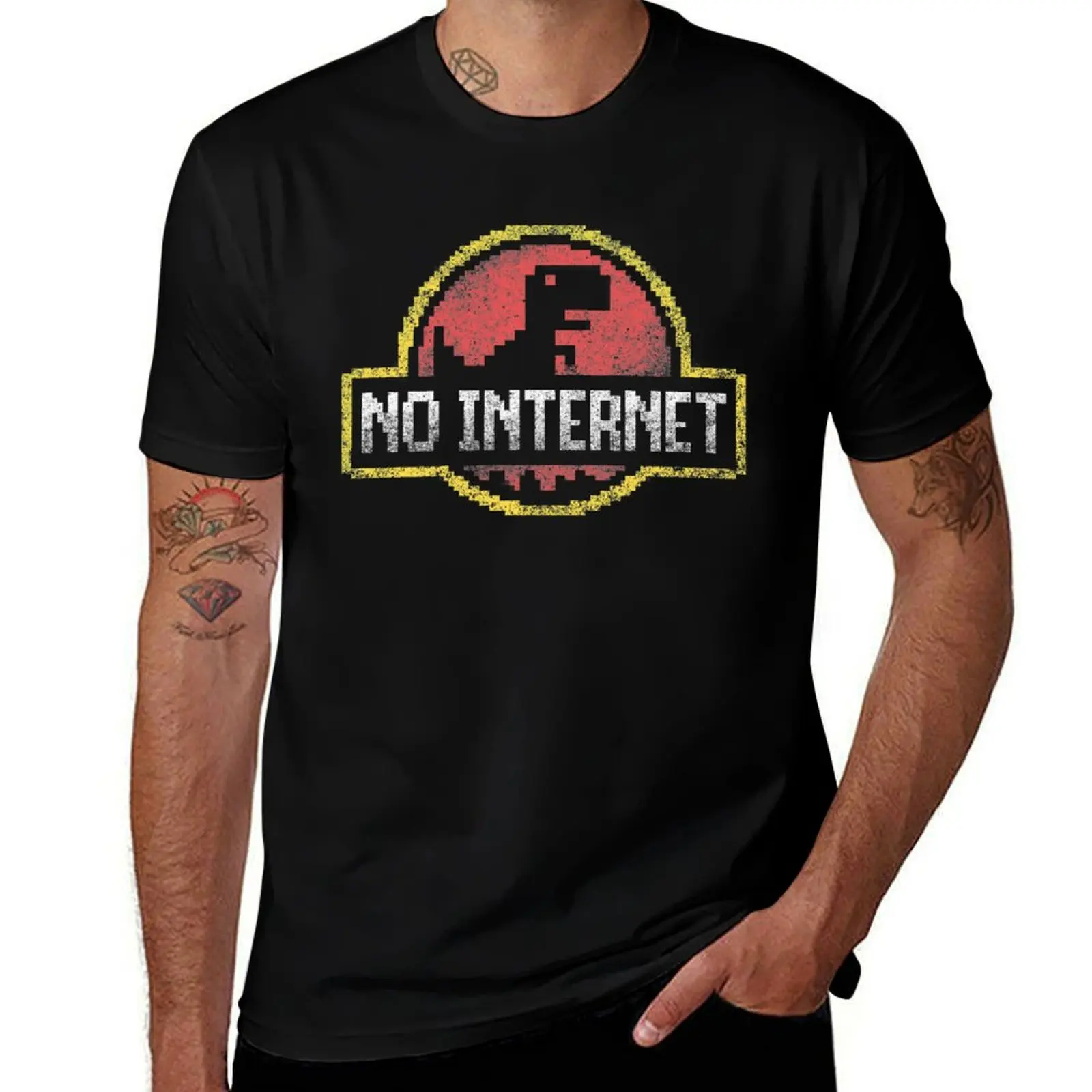 

No Internet T-Shirt Funny t-shirt Aesthetic clothing Man t-shirt affliction shirts t shirts for men