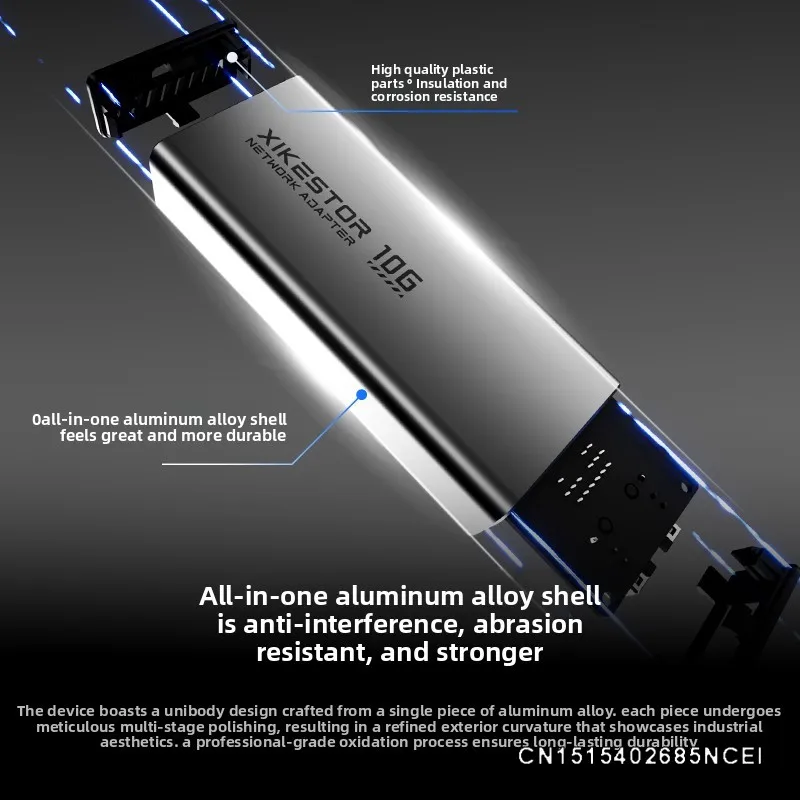 XikeStor USB3.2 10G有線LANアダプター SKN-U310GT Zuno Choice】XikeStor SKN-U310GT USB to 10G ネットワークアダプター