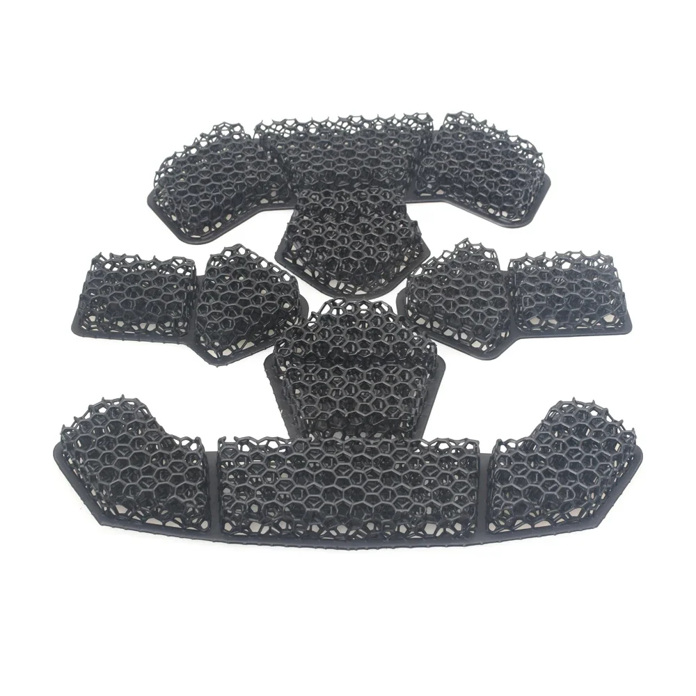 6PCS/Set Tactical Outdoor Sports Breathable Stress Reducing High Elasticity Lattice Helmet Pad