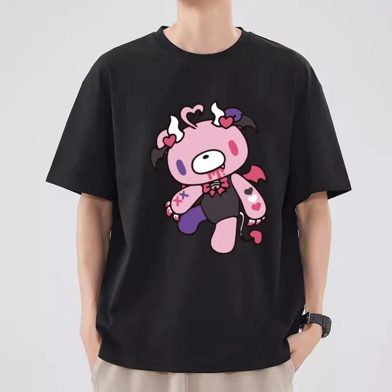 Cartoon G-Gloomy-Bear T Shirt Men Couple Combination Clothes Short Sleeve Collar Fashion T-shirt Women Cotton