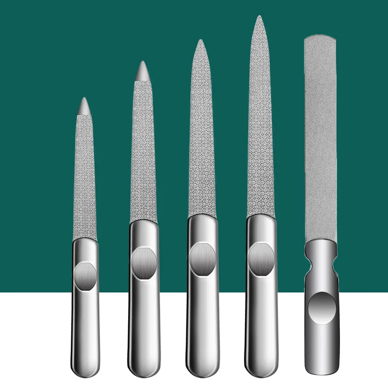 

1pcs Nail File Stainless Steel Professional Exfoliating Double Sides Sandpaper For Professional Finger Toe Nail Care Tools
