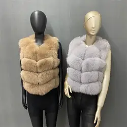 Natural Fur Vest Ladies Winter Autumn Coat Warm Vest Made of Natural Fur Women's Vest Real Fur Vest Genuine