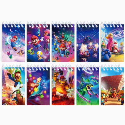 Mario Complete Birthday Party Supplies Set Galaxy Mario Themed Decor Kit with Banner Balloons Tableware Cake Toppers for Kids image 3